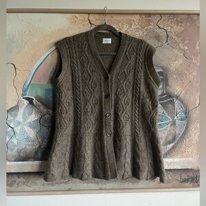 United Colours of Benetton Shetland wool Knit Sweater Sleeveless cardigan
